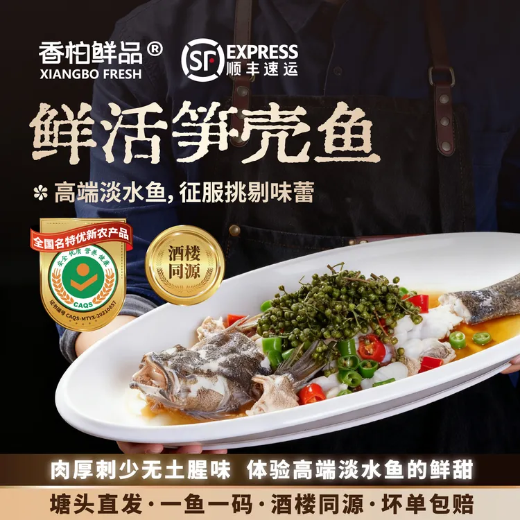【顺丰包活】香柏鲜品笋壳鱼海鲜水产淡水鱼清蒸红烧鲜活整条精品
