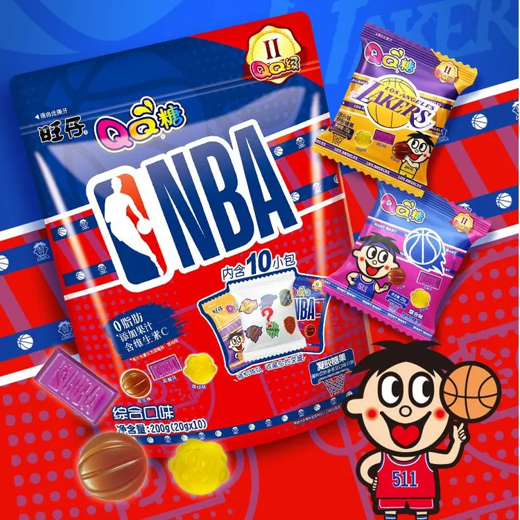 【达人专享】旺仔糖果XNBA联动限定款QQ糖分享包200g