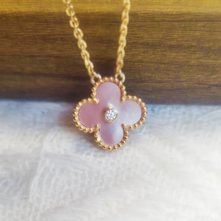 达人专属合金项链 经典四叶草五花造型项链锁骨链白搭简约时尚吊坠轻奢