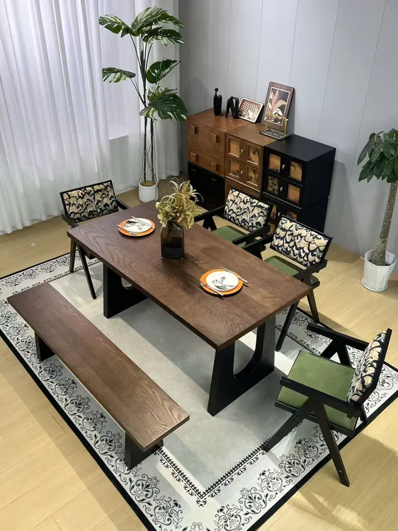 中古风/复古风/白蜡木西餐桌椅/书桌/茶桌/可定制/三包到家