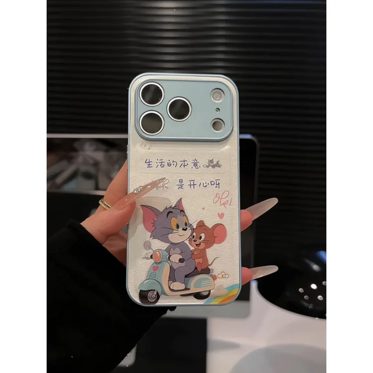 生活的本意是开心适用苹果17pro手机壳16pm女华为p70金属皮纹小米
