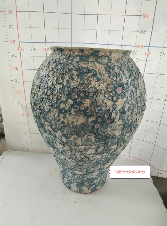 青花瓷款美人鱼造型紫砂花盆清仓落地大盆适合绿植装饰
