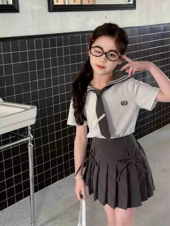 休闲薄款女套装夏季学生韩版jk校服