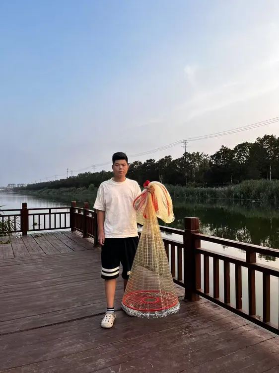 加大飞盘式手撒网渔网加重链条一开到顶捕鱼神器