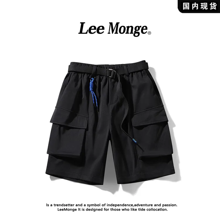 【品牌现货】LeeMonge美式工装短裤男夏季宽松休闲五分裤痞帅直筒裤