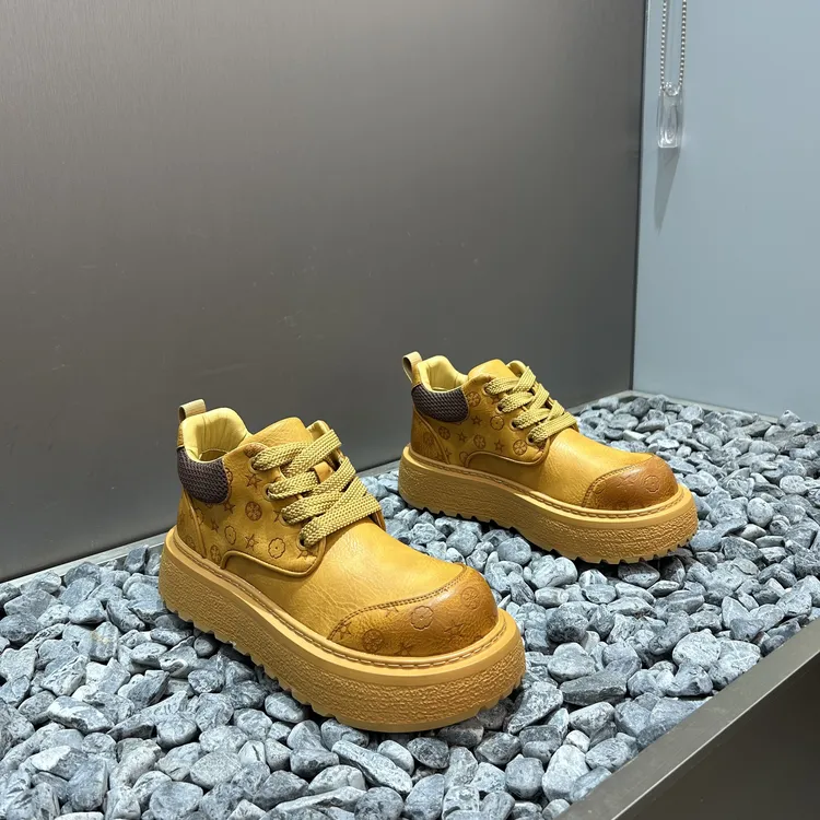 2025冬季新款男士单棉加绒保暖厚底增高防滑软皮轻便印花马丁靴