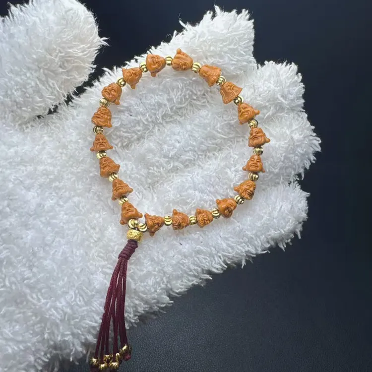 橄榄核核尖0.8十八罗汉手串男女款