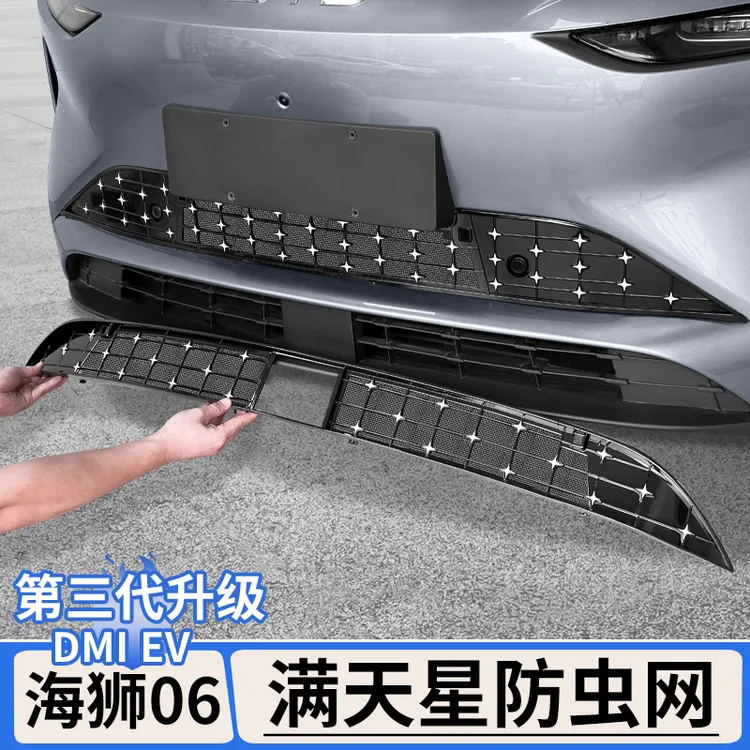 适用于比亚迪海狮06dmi/EV满天星防虫网前杠中网水箱格栅改装配件