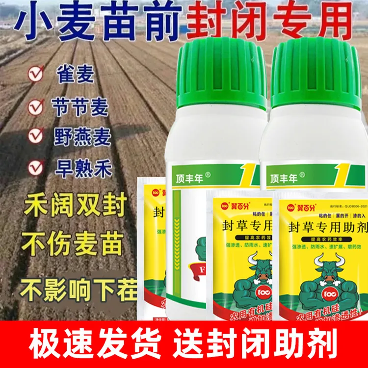顶丰年小麦田苗前封闭专用播后苗前使用禾阔双封一季无草有机助剂
