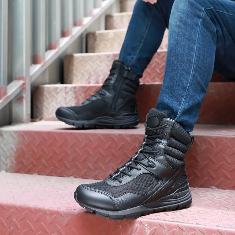 君洛克秋冬高帮战术靴透气减震超轻防滑户外徒步登山靴男士作战靴