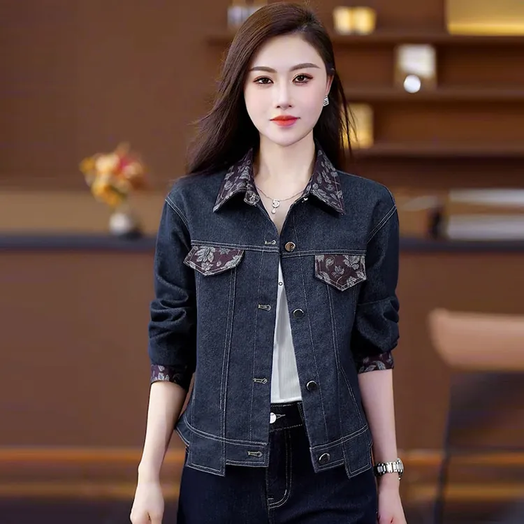 个性时髦牛仔衣女宽松显瘦短外套2025春秋新款韩版洋气减龄夹克潮