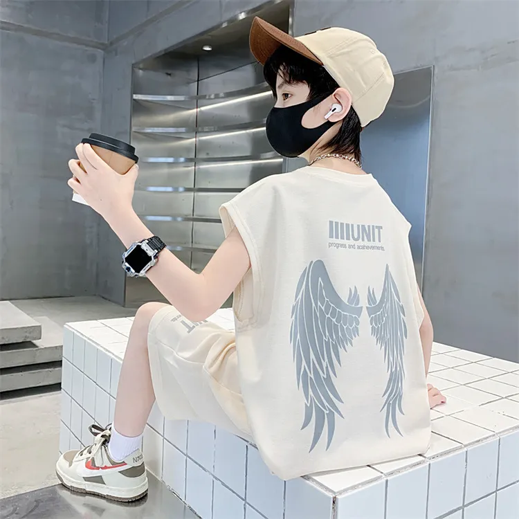男童夏装套装夏季新款儿童无袖背心运动时尚痞帅炸街衣服酷帅童装
