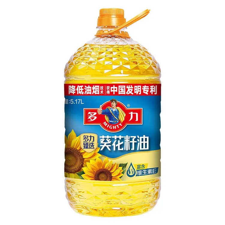 多力臻选葵花籽油5.17L物理压榨家用桶装大规格食用油