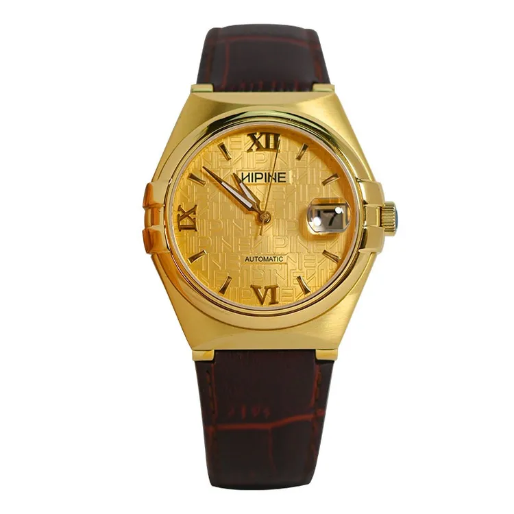 星座金表男士腕表高端机械手表表盘防水金色宝石原装表带经典纪念