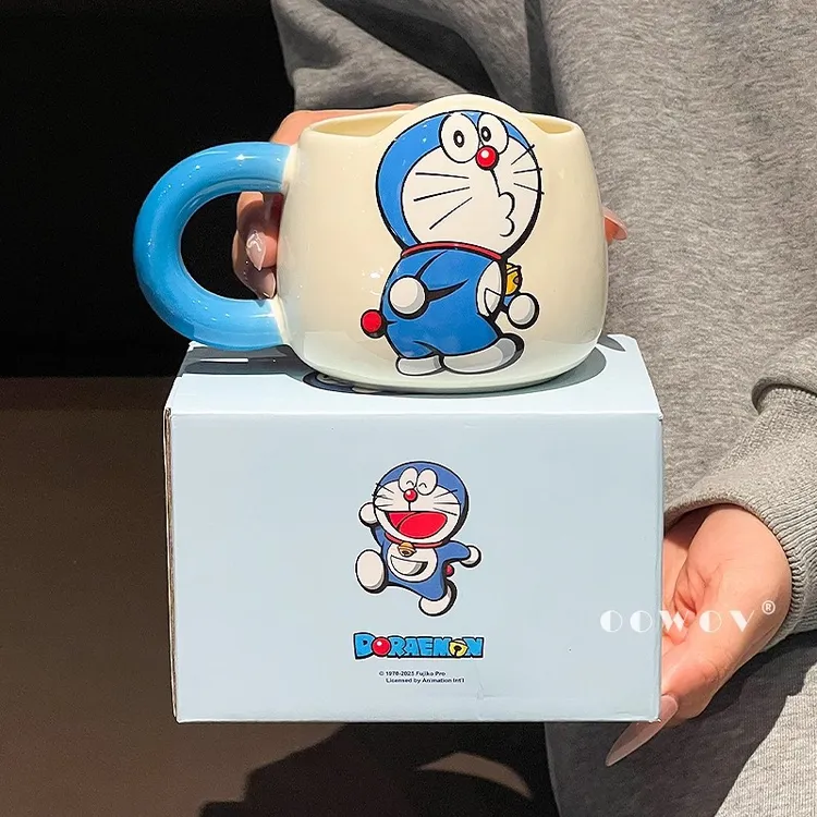 英国COOPKOOP哆啦A梦联名陶瓷马克杯高颜值可爱情侣可爱马克杯