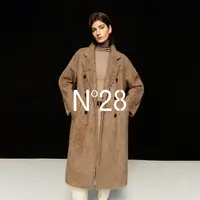 【小小莎专属】N°28毛呢大衣女秋冬双排扣长款呢子外套8855A1D872