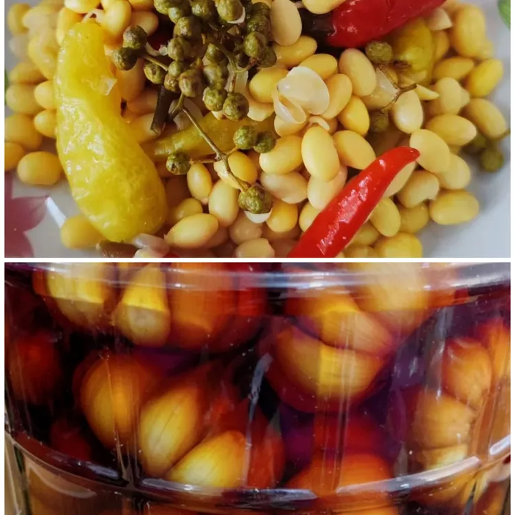 竹山农家风味儿糖醋大蒜酸辣麻豆开胃小凉菜1斤/2斤/5斤