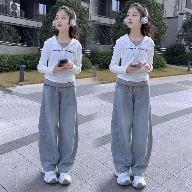 弯刀裤来啦～女童2025【洋气弯刀裤】夏季薄款新时尚洋气牛仔弯刀裤