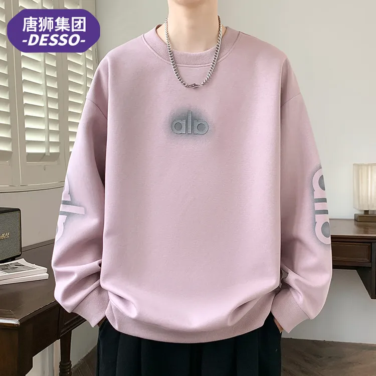 唐狮集团DESSO春秋季男字母卫衣2025新款圆领青少年时尚刺绣长袖