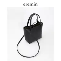 Min 进口荔枝纹牛皮小号托特包菜篮子手提斜挎包