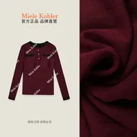 秋季新款设计感重工亮片薄款女长袖T恤MKAQ86545【澳门小源同款】