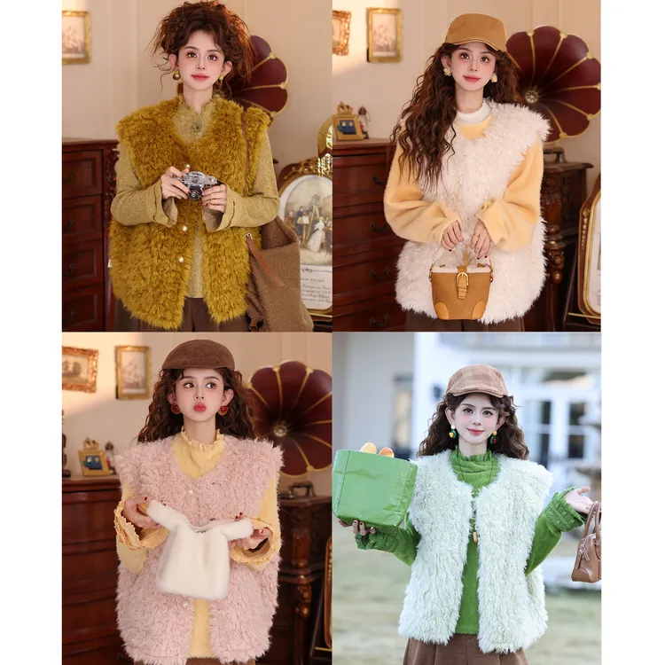 陈大器【牧歌悠扬】港风复古双面穿百搭宽松休闲皮马甲JB3328419