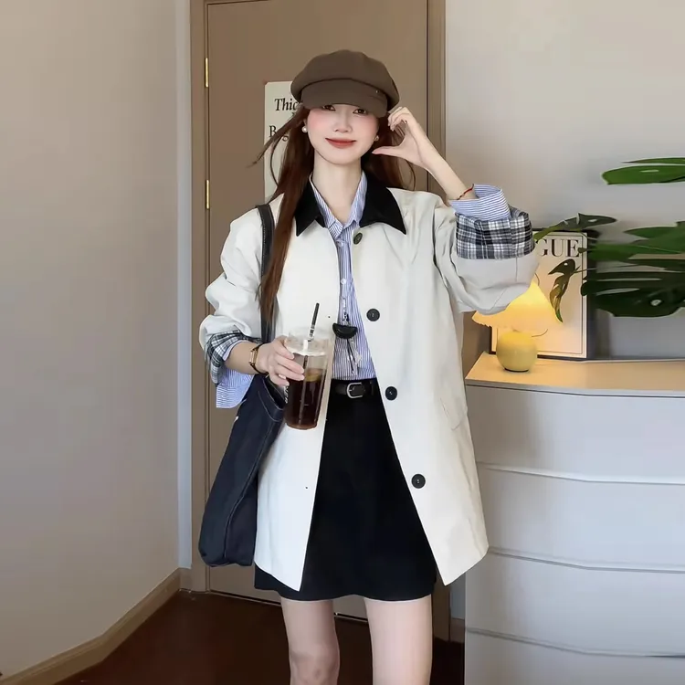 韩版中长款风衣外套女2025秋季新款巨好看的小个子爆款薄款正流行