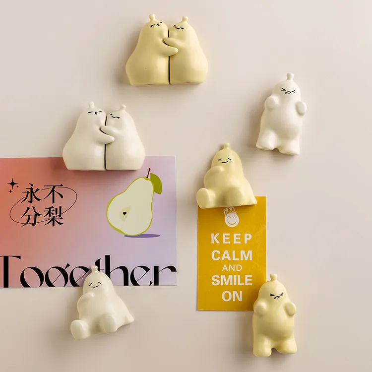 贝汉美可爱ins风景德镇冰箱贴磁贴个性创意3d立体有趣磁吸小物件