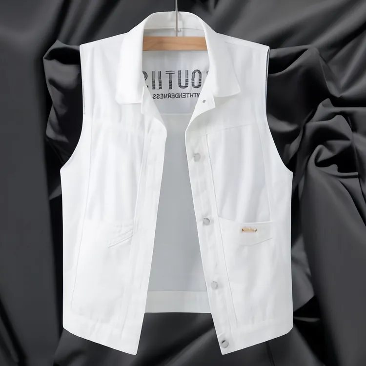 牛仔男女2025春天新款洋气显瘦外穿百搭短款男士马夹男