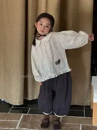 女常规春秋休闲秋季春季套头套装娃娃领童装韩版小童