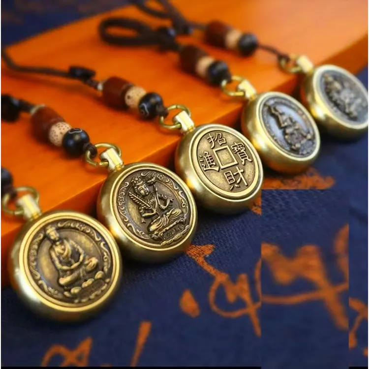 【师傅推荐】黄铜复古生肖转转手机挂件