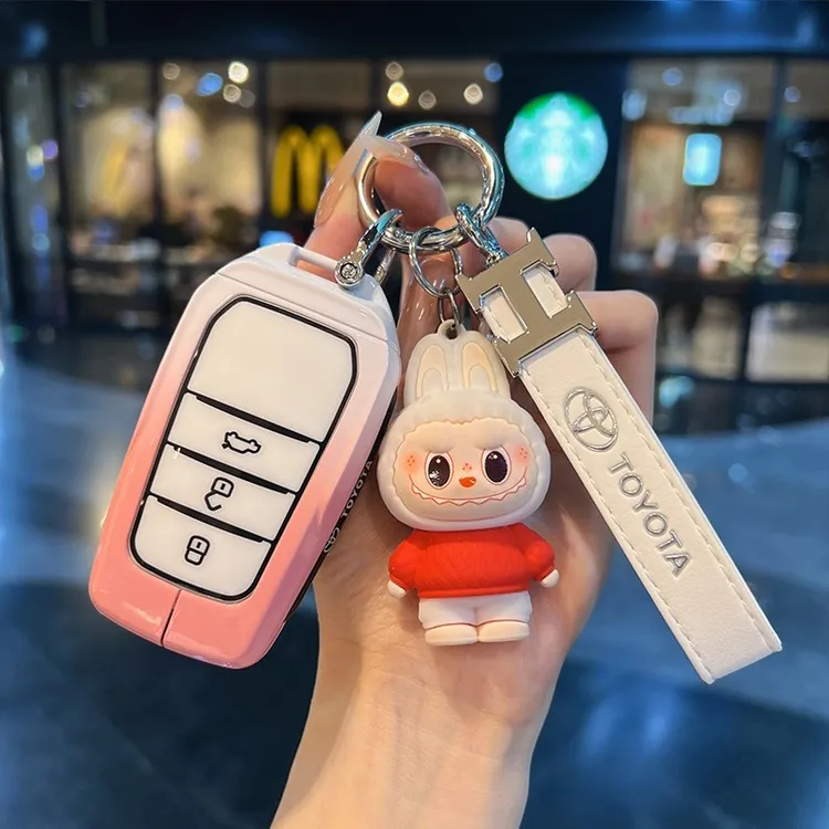 适用丰田威兰达钥匙套新款亚洲龙凯美瑞霸道卡罗拉锐放荣放包壳扣