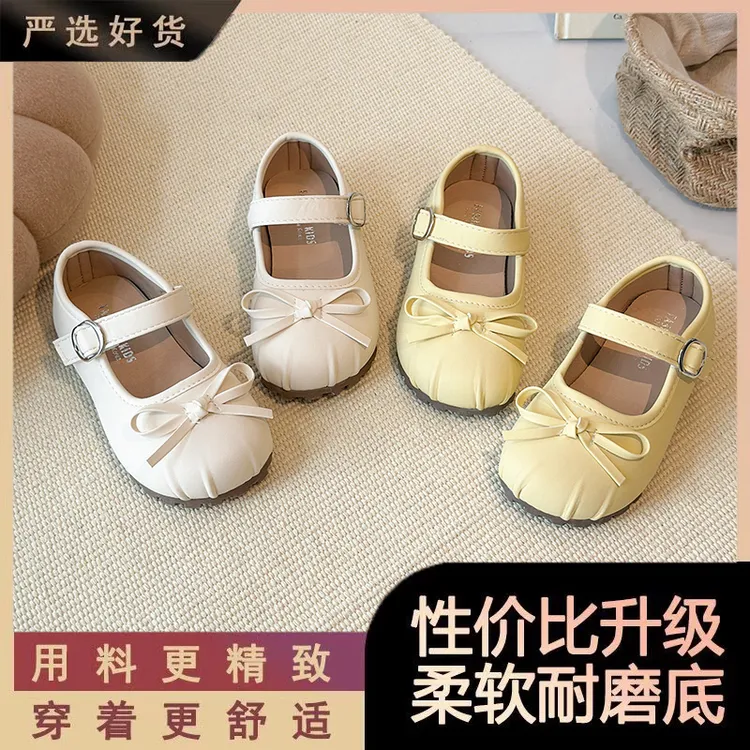 女童公主鞋2025春秋新款儿童软底小皮鞋宝宝洋气百搭秋季单鞋防滑