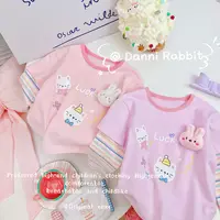 「Dannirabbit」【秋の物语】卡通立体小猫咪女童打底衫【G-7026】