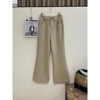 NEW MMSJ 浅卡其色喇叭裤
