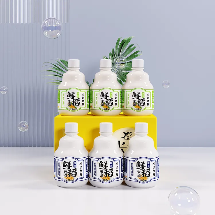 鲜稻小木屋米酒延边朝鲜族米酒糯米酒低度米酒400ml*6瓶