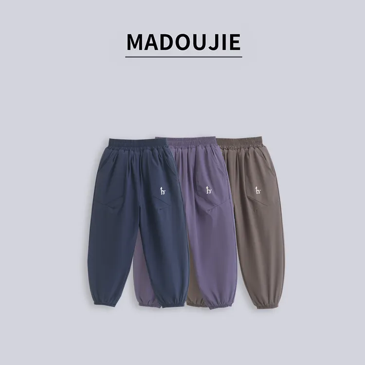 008【小狗刺绣】25秋冬款童装中大童加绒加厚机能工装裤JZ063