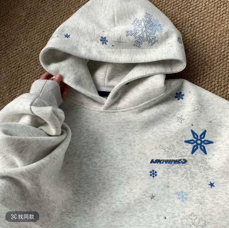 重磅刺绣连帽韩版运动秋冬女款卫衣字母春秋宽松上衣绣花加绒加厚