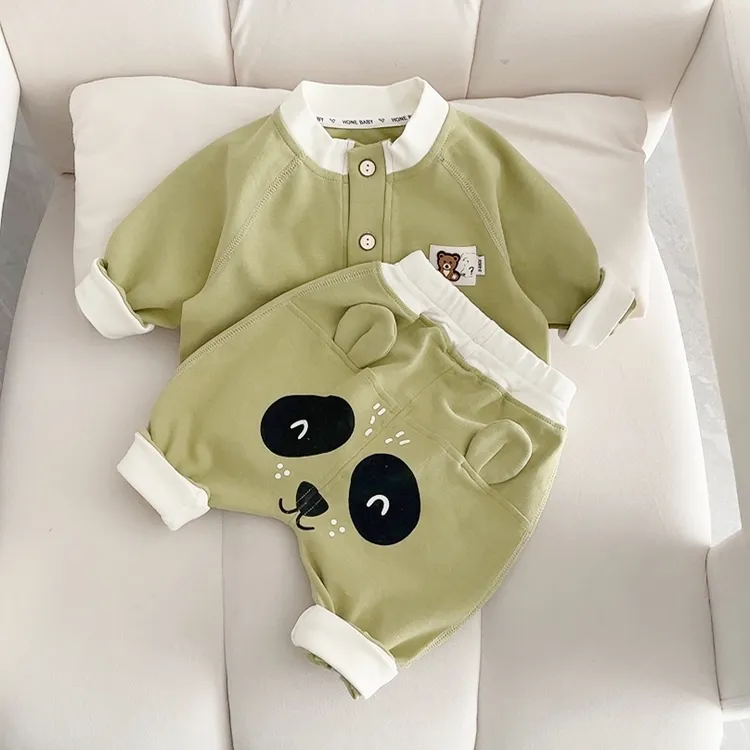 婴儿秋装宝宝套装2025新款儿童春秋季男宝宝外出服两件套女童衣服