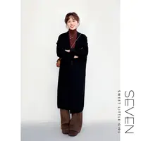 ⑦七七146小个子圆领厚款保暖中长款针织外套女休闲宽松毛衣小美说