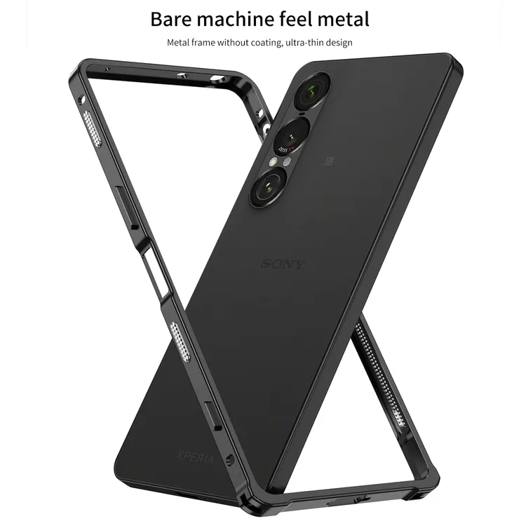 适用索尼Xperia 1vi六代金属手机壳硬壳防摔散热海马扣个性边框​