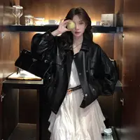 “慵懒摩登”ys1重磅版型皮衣外套女秋季酷飒风机车复古夹克