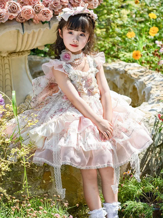 【莫奈花园】洛丽塔女童夏季2025新款汉服连衣裙生日六一儿童表演服