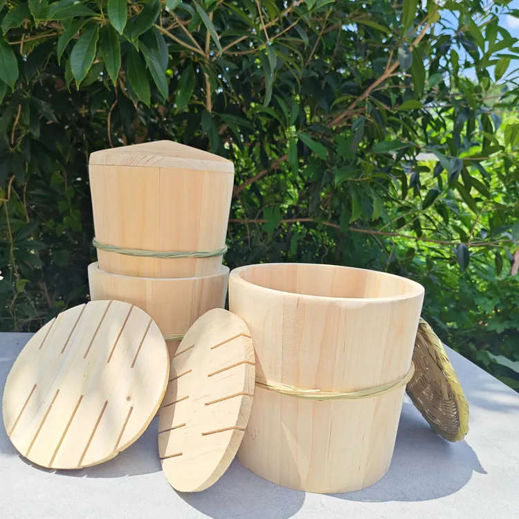 杉木纯手工家用商用蒸饭桶带竹盖甑子蒸子蒸米厚实厨房用品蒸糯米