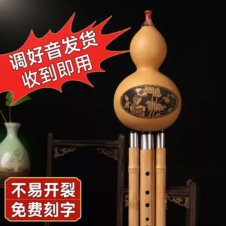 金丝楠竹葫芦丝乐器儿童小学生初学者C调降b调专业演奏成人零基础