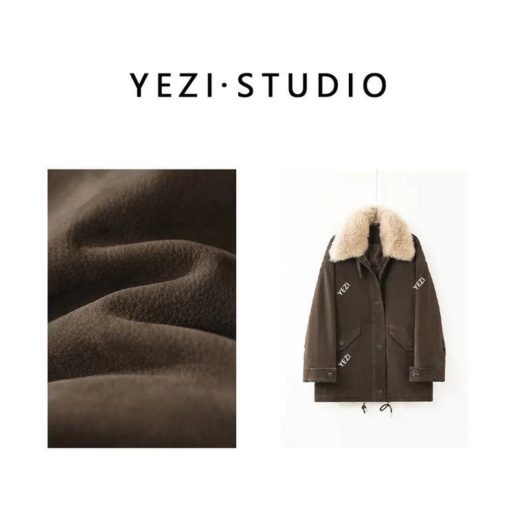 【黑金绒面系列】肯尼亚黑金正绒羊皮90白鹅.绒鹅绒服皮衣25408010