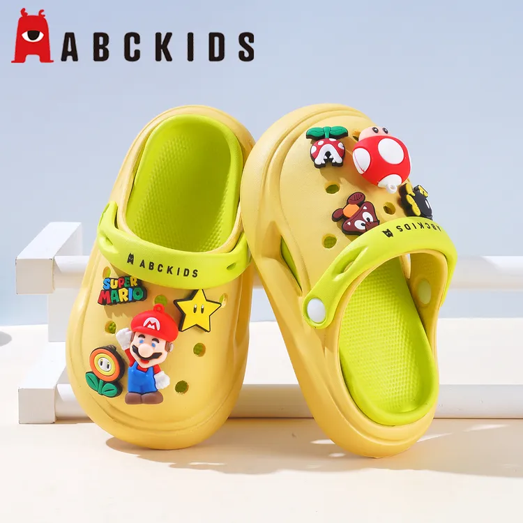 Abckids儿童拖鞋男童洞洞鞋防滑夏季2025新款中大童男孩潮流凉拖