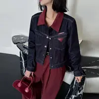 8978-复古撞色压线牛仔外套（浅牛仔蓝）