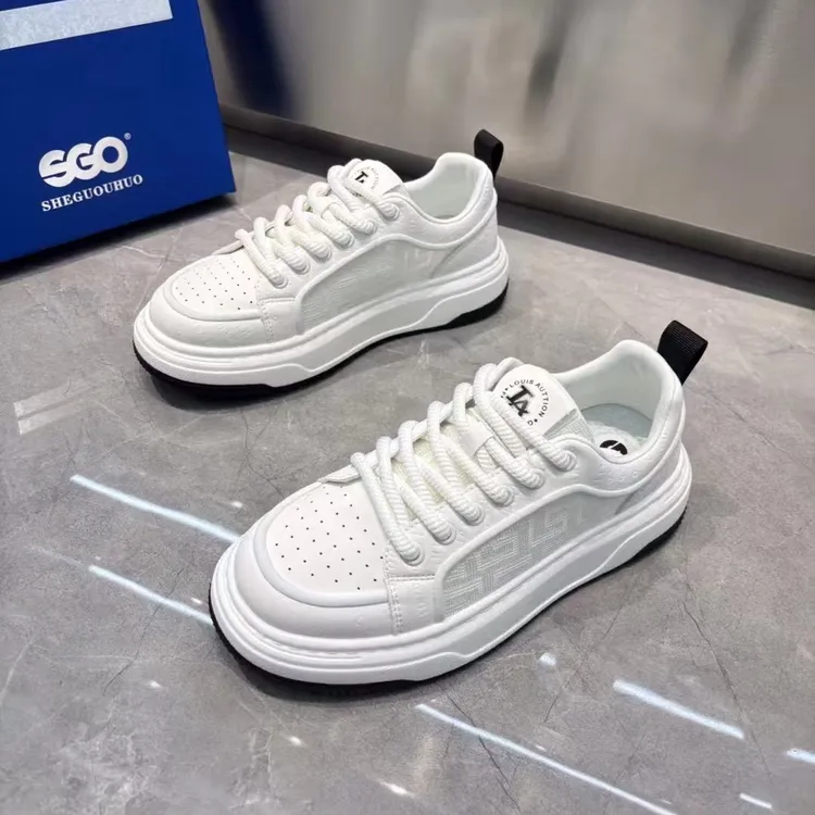 时尚休闲鞋厚底低帮百搭夏季鞋子春季潮流注压透气男士