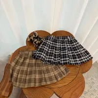 【格子控】86156QZ格子百褶裙鱼子酱品牌女童童装